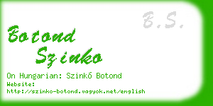 botond szinko business card